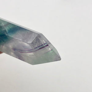 Fluorite Rainbow Crystal with Natural End |3.0x.94x.5"|Green,Blue, Purple| 1444R - PremiumBead Alternate Image 10