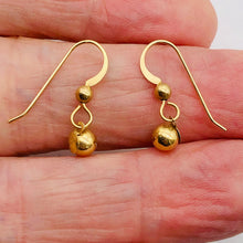 Load image into Gallery viewer, 14K Gold 5mm Ball Drop Earrings | 3/4&quot; Long | Gold | 1 Pair Earrings |
